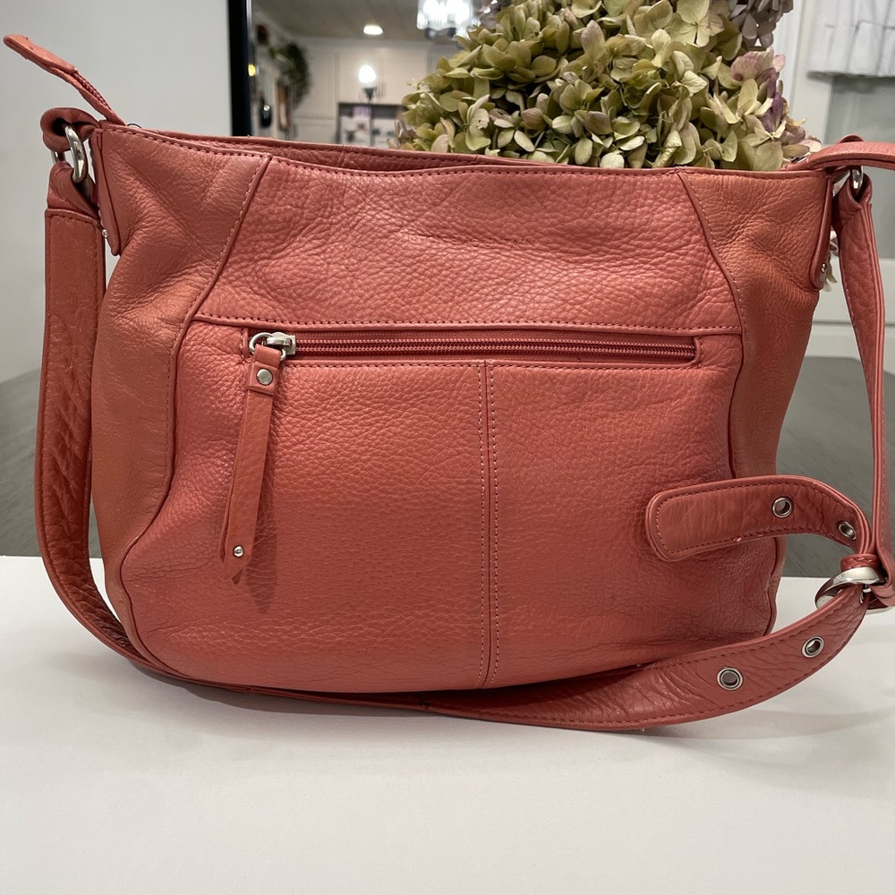 Stone and mountain Coral Leather Crossbody Bag